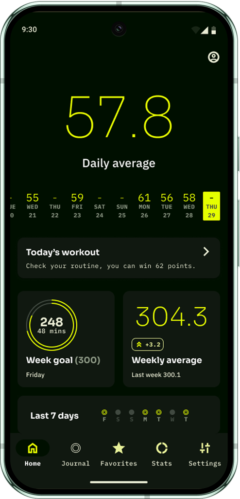 MoveMins App Interface